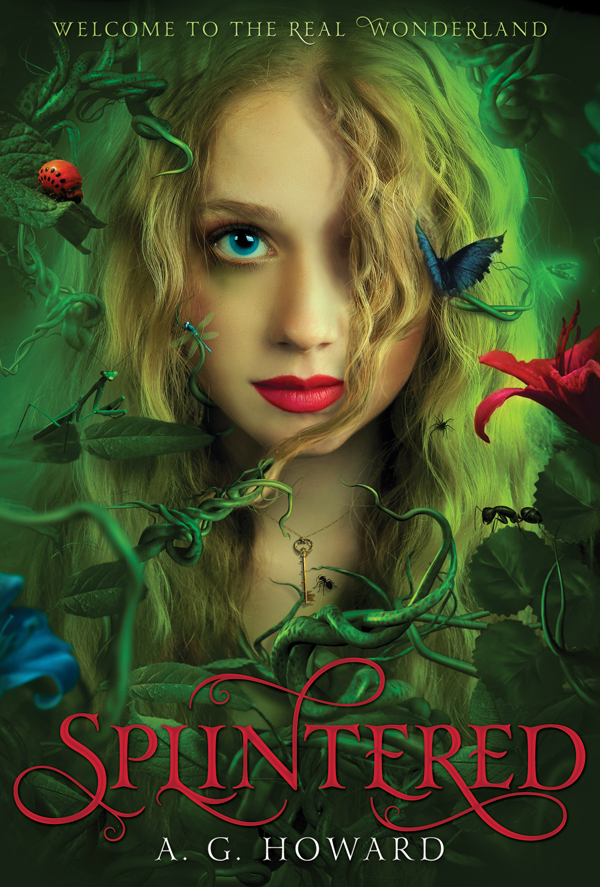 A copy of Splintered - it is a green cover with a girls face 