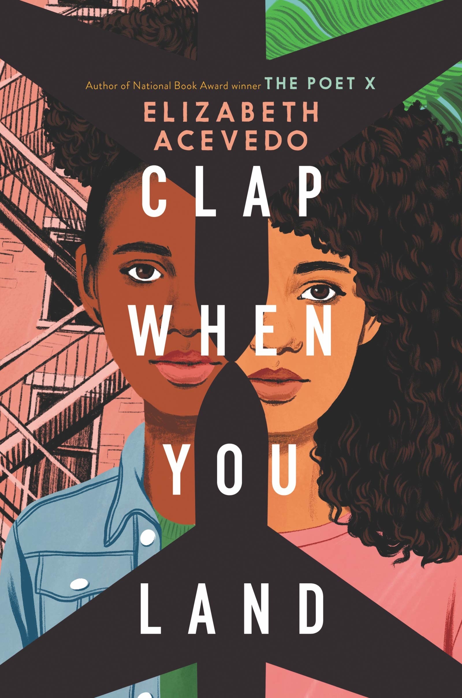 a copy of Clap when you land - two illustrated faces 